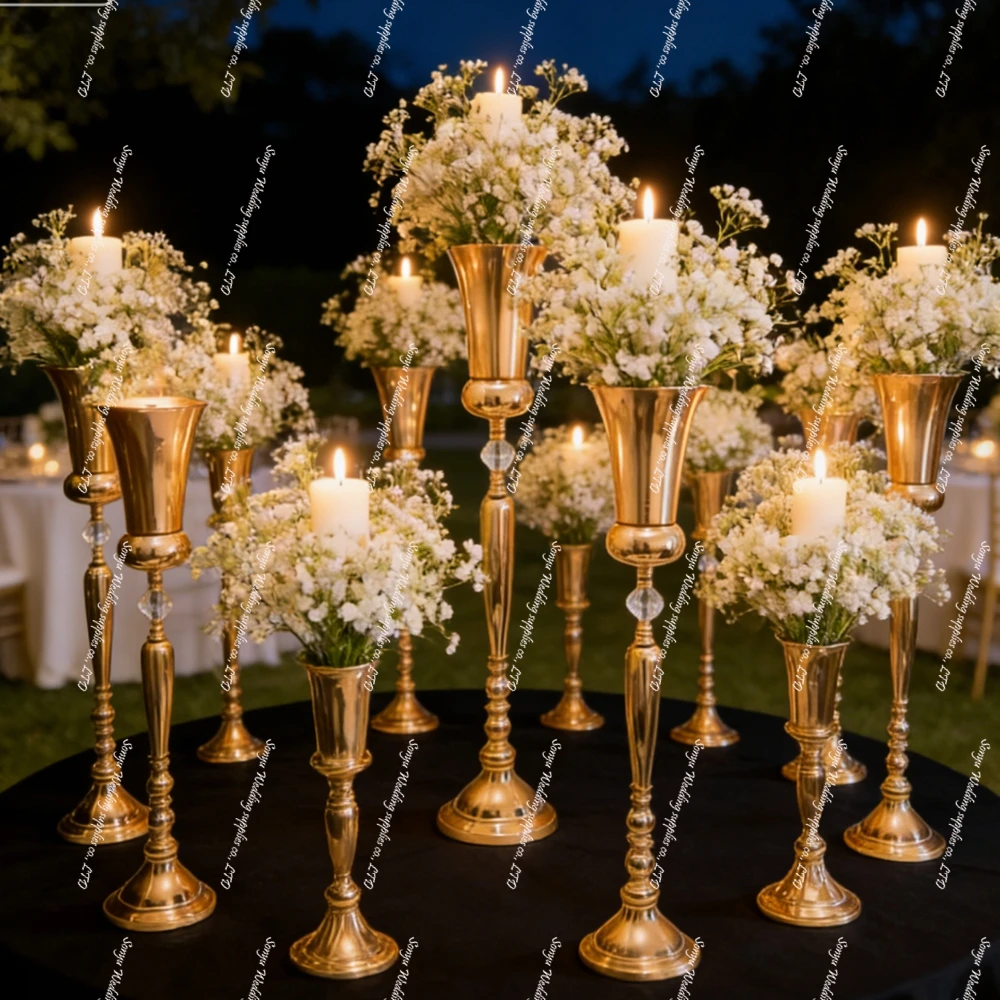 

Подсвечники-канделябры (70 см/98 см) для дня рождения, свадьбы, украшения стола, высокие подставки для свечей для вечеринок, 10 шт.