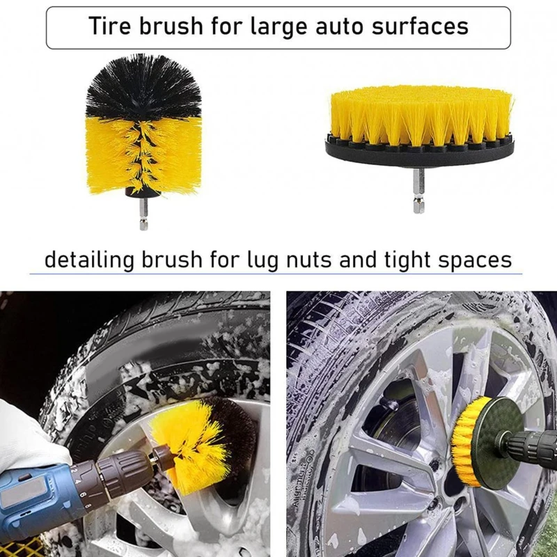 Auto Detailed Cleaning Brushes Wheel Clean Brush Tires Exterior Interior Leather Vent Air Ducts Detailing Tool 16pcs/Set