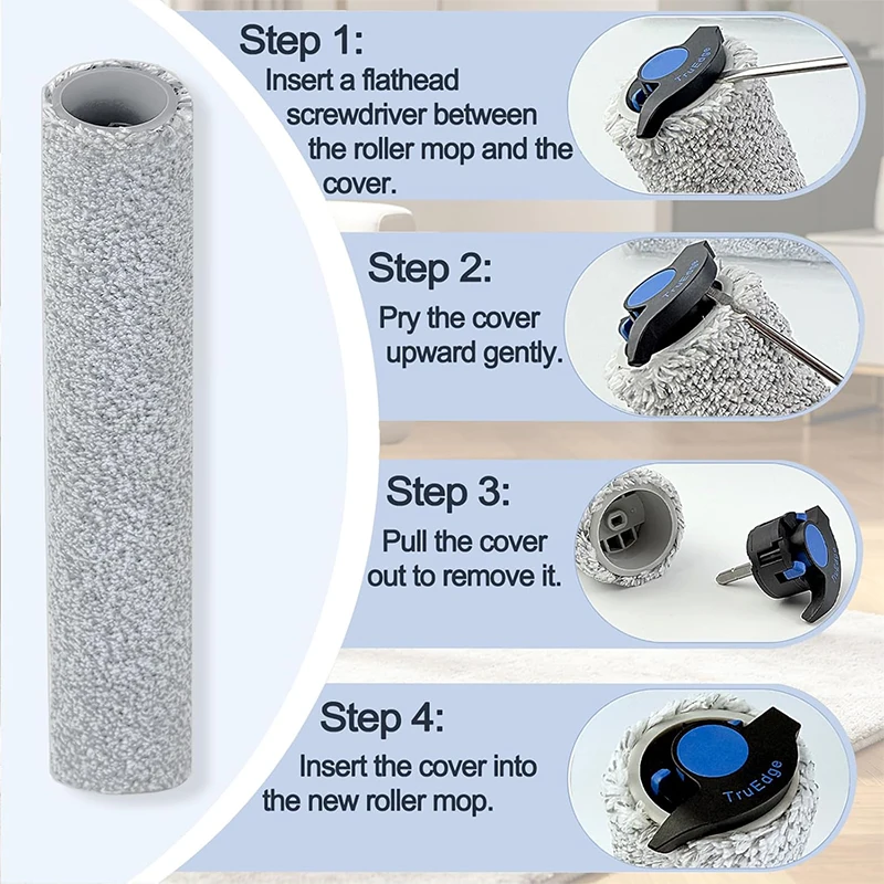 Roller Mop Replacement Accessories Kit Compatible With Ecovacs T90 Pro Omni/X9S Pro Omni Robot Vacuum Roller Mop Parts image 5