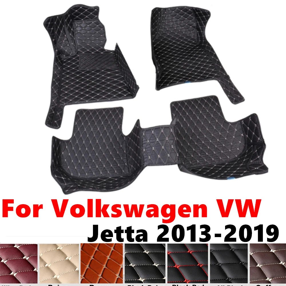 

Car Floor Mats For Volkswagen VW Jetta 2019 2018 17-2013 Custom Fit Front& Rear Floor Liner Cover Foot Pads Interior Accessories