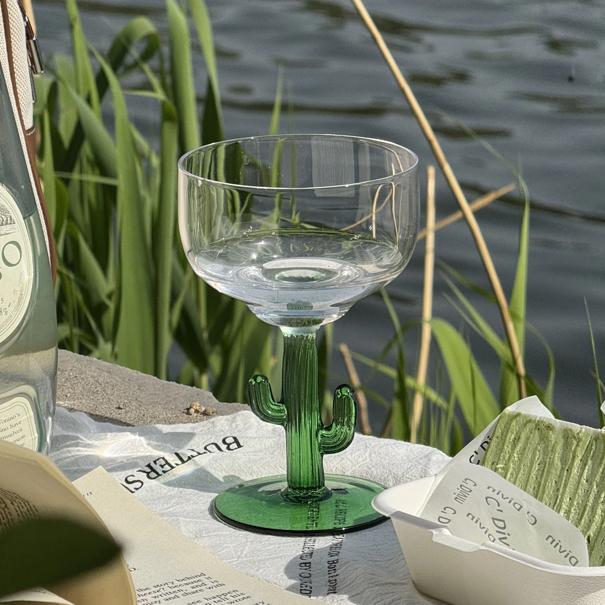 Mexico Cactus Shape Glasses Tall Drink Glasses Margarita Wine Glasses Cold Drink Creative Juice
