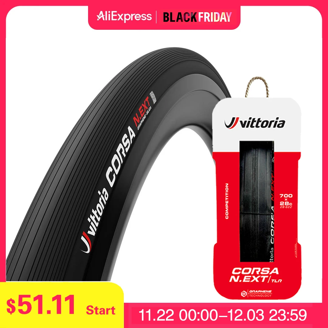 Vittoria Corsa N.EXT TLR 700x28C Folding Tyre G2.0 NEXT TLR Road Tubeless Ready Tire 700C Black Folding Training Road Tire