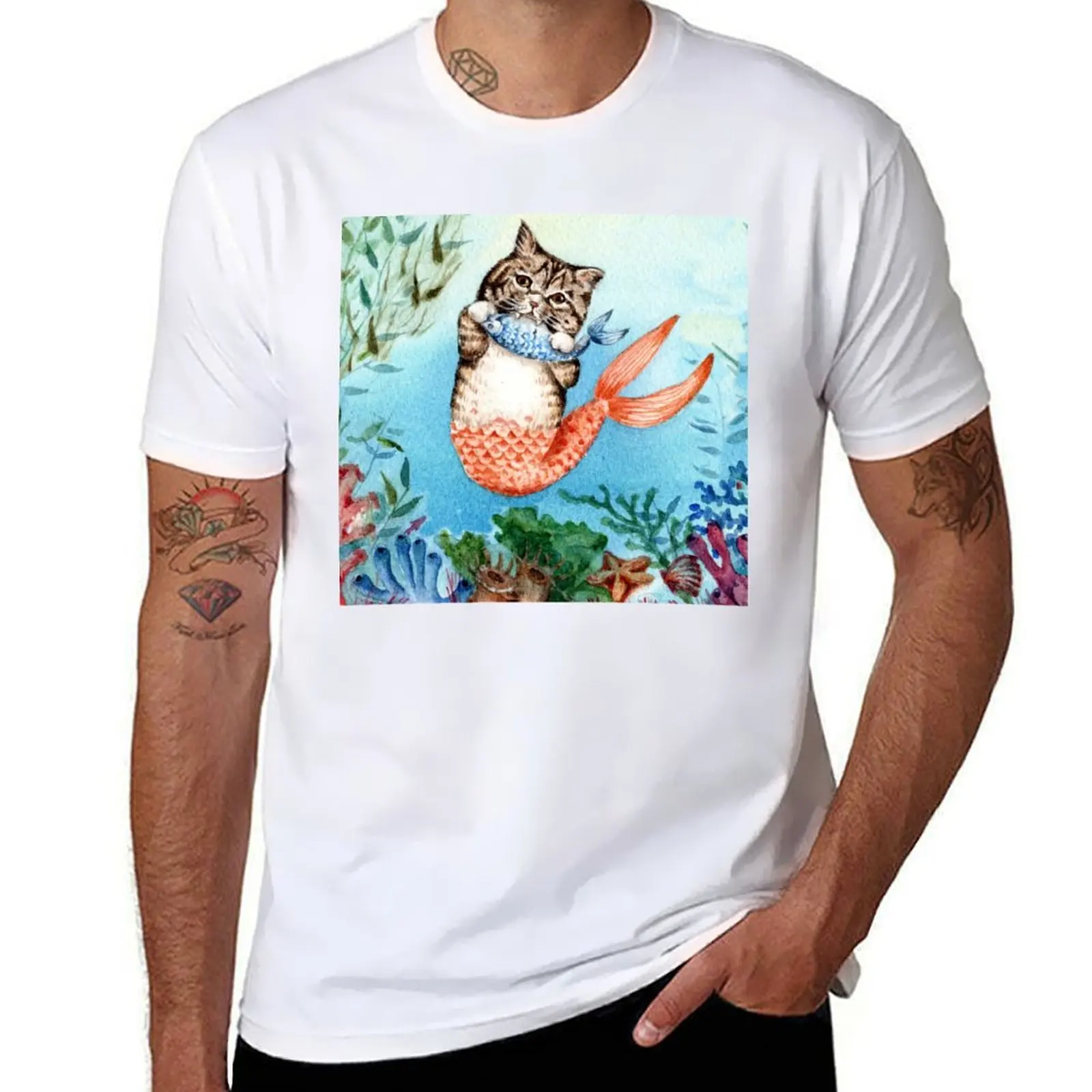 

Cute Purrmaid Cat Mermaid T-Shirt t shirts for man graphic tees man t shirt summer T-Shirt