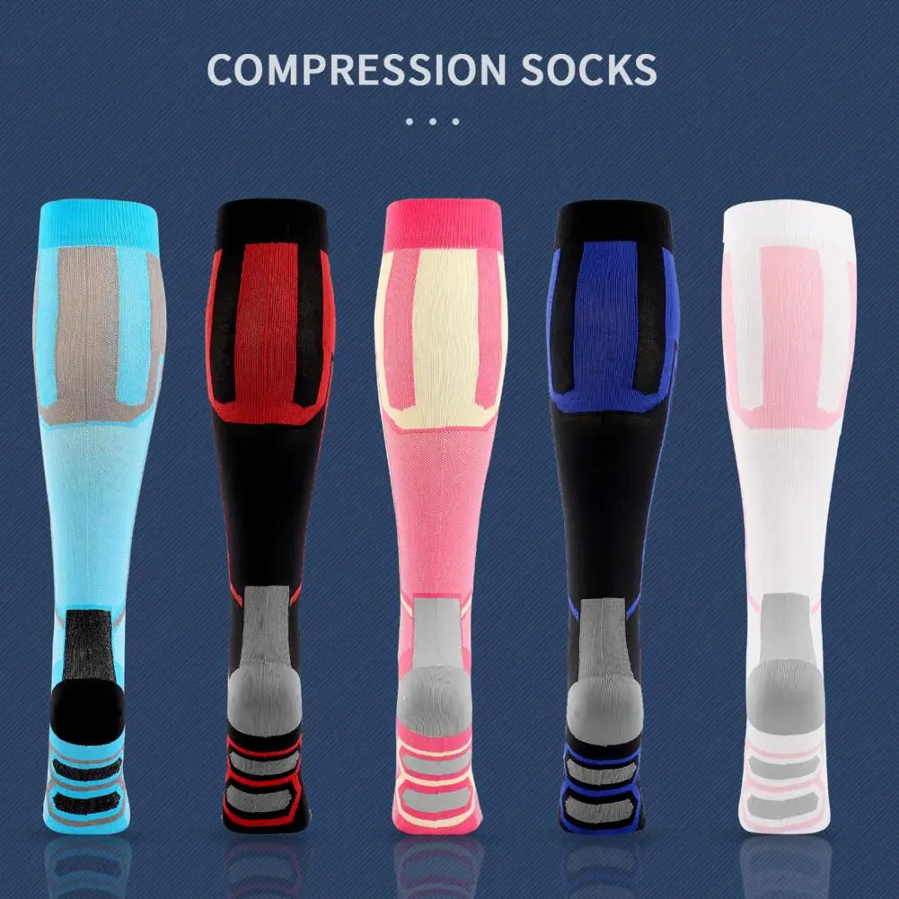 1 Pair Compression Socks Sports Socks Knee Legging Stockings Running Athletic Crossfit Flight Cycling Long Pressure Stockings