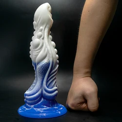 10in Realistic Silicone Animal Dildo Vaginal G-spot Stimulator Anal Plug Buttplug Monster Dildo Female Masturbators Adult Dildos