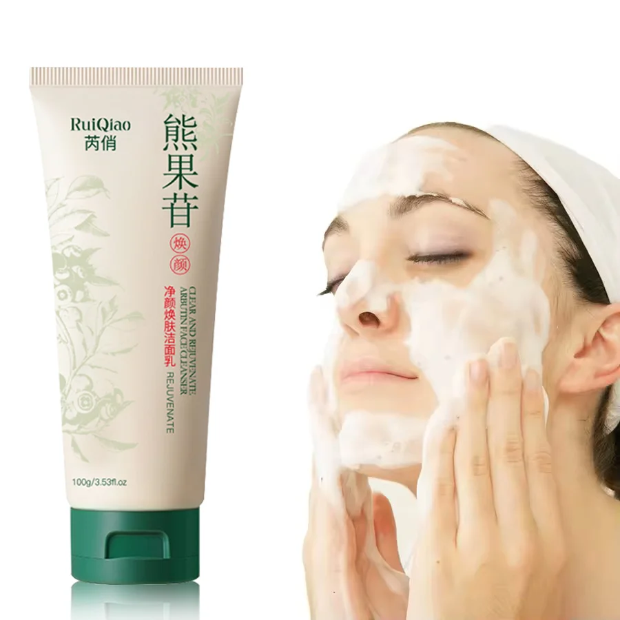 Arbutin Gesichtsreiniger Schaum Kollagen Protein Poren Schrumpfung Reinigung Öl Kontrolle Whitening Reinigung Hautpflege