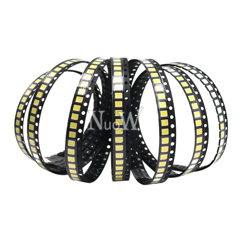 100pcs 2835 LED SMD White 6000K - 6500K 18V 9V 6V 3V High Power Light 1W 0.2W 0.3W 0.5W Chip high voltage