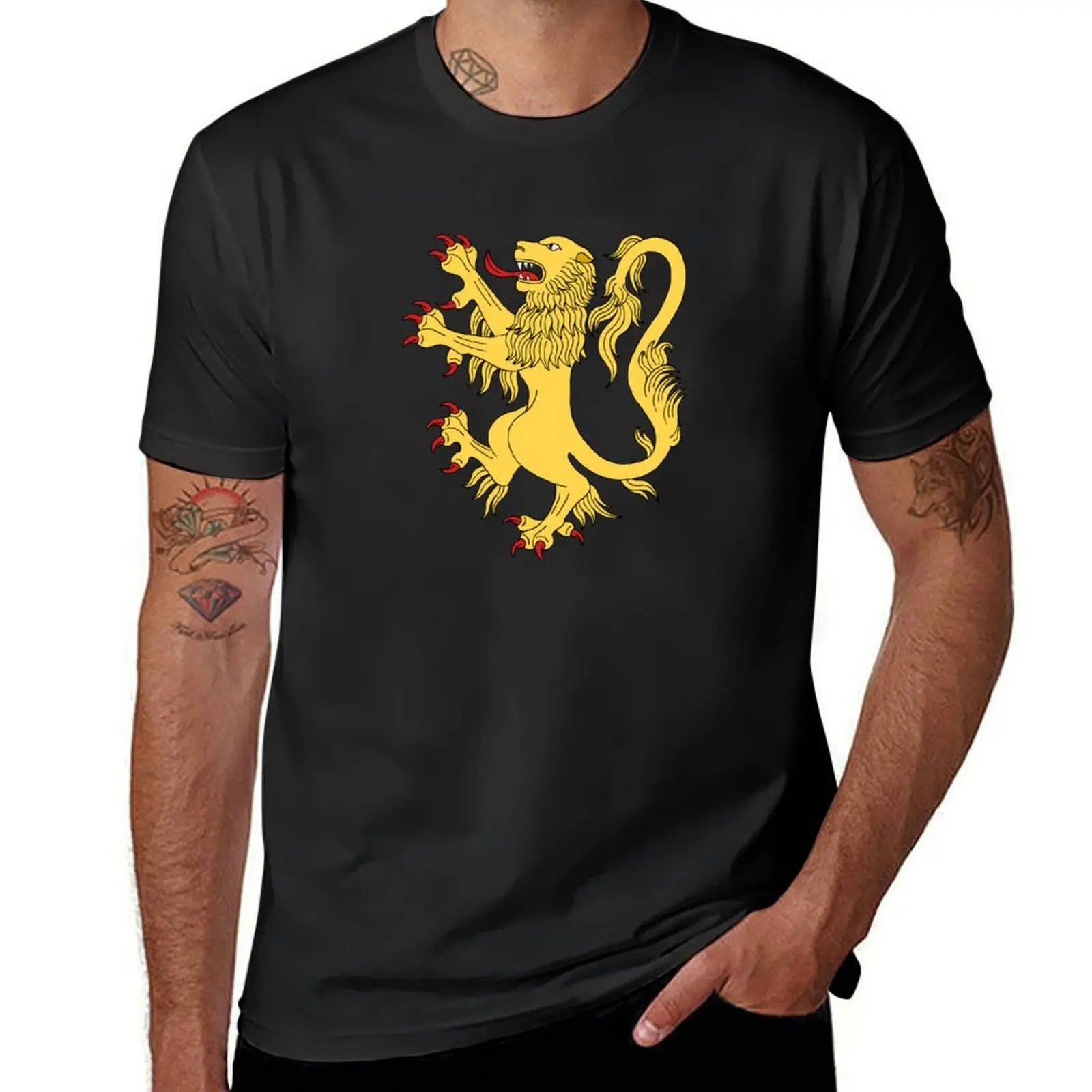 Lion Rampant T-Shirt animal prinfor boys anime vintage quick-drying mens white t shirts