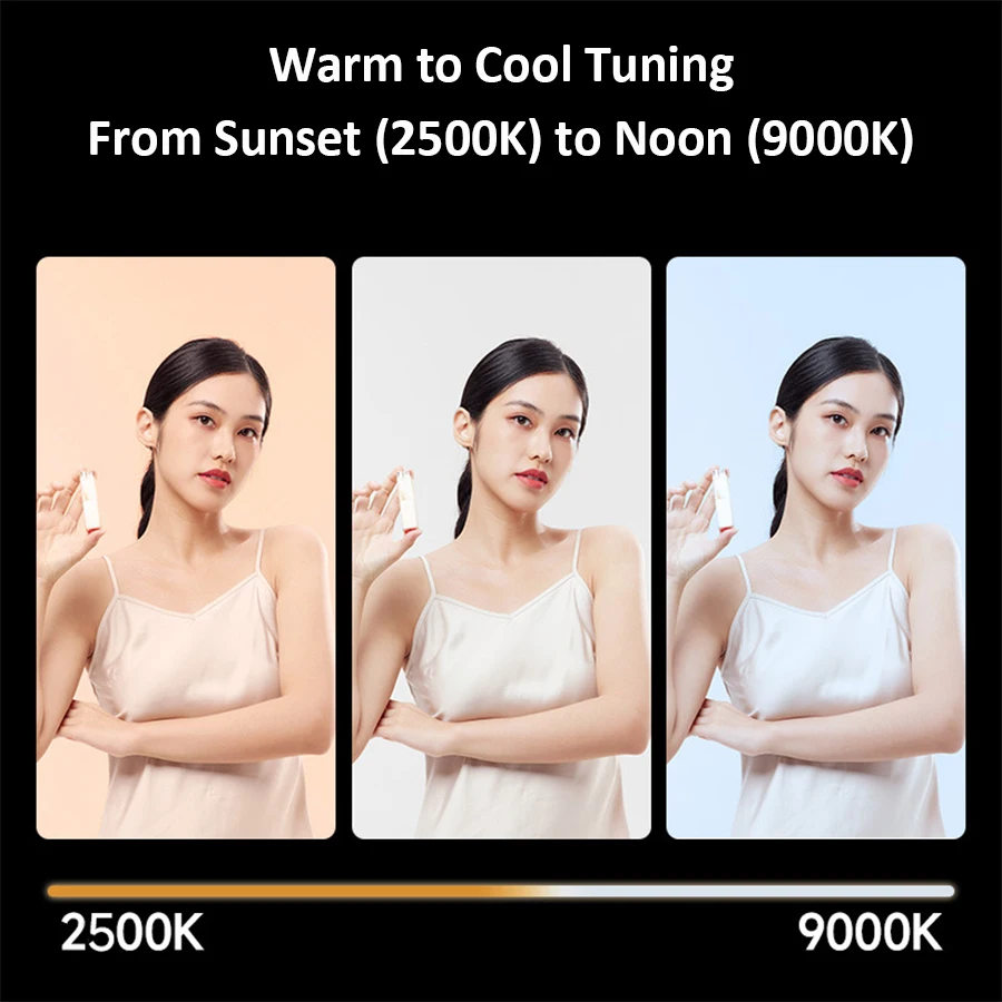 40W 4000mAh Portable LED Video Light, 3000-7000K CRI≥95, 215g Camera Light for DSLR/YouTube/TikTok