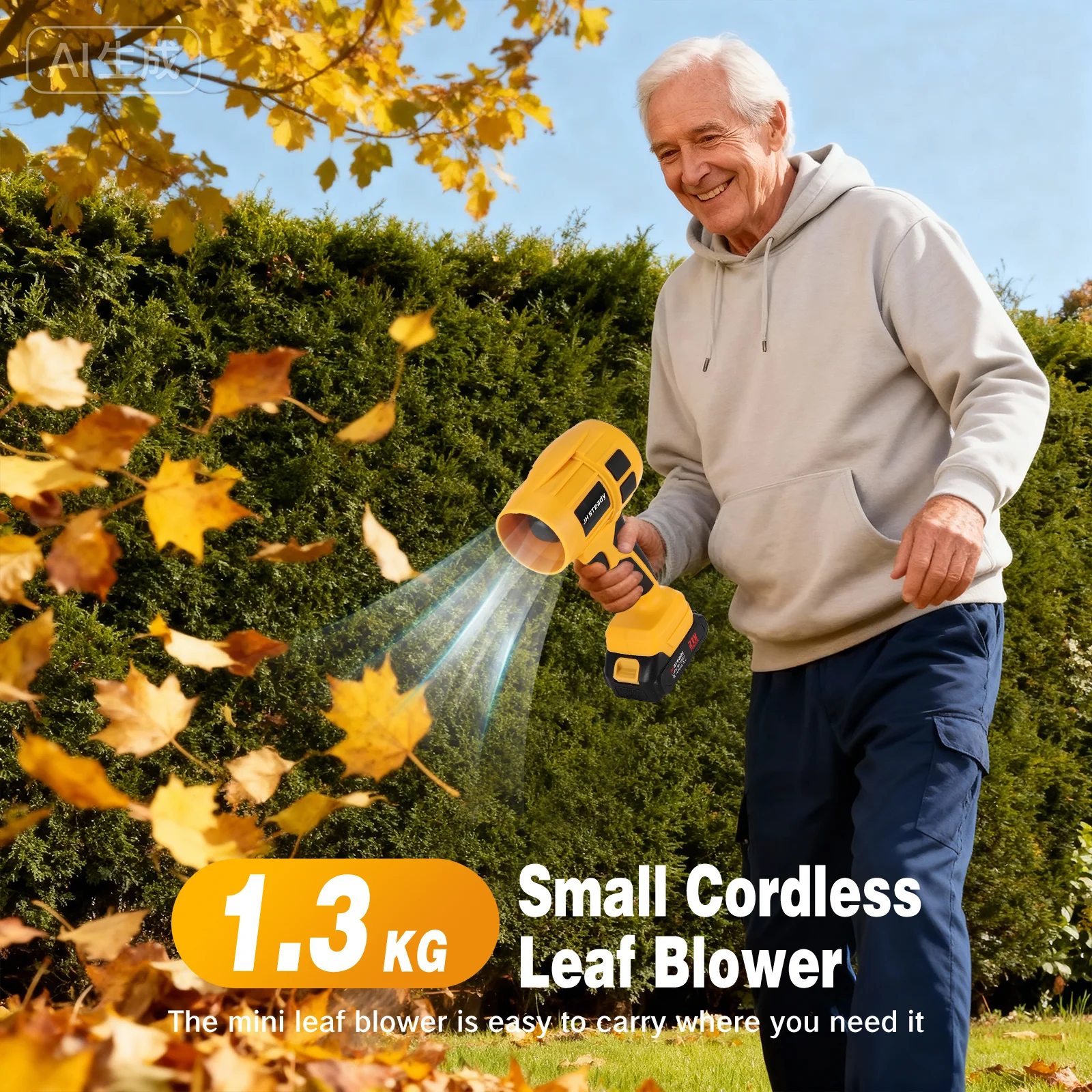 

Brushless Wireless handheld hair dryer, suitable for car computer lawn care, oven lighting, yard cleaning, snow accumulation