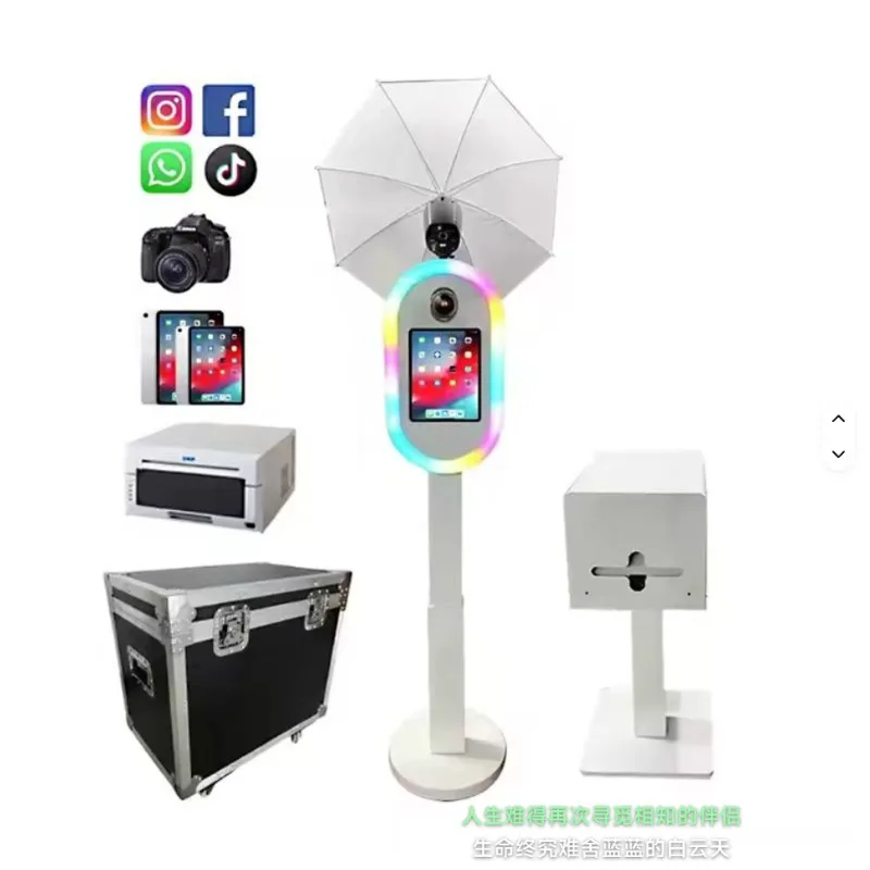 Portable Instant Print Photo Booth for iPad Smartphones Camera- Wi-Fi Self-Service Print 2-Year Warranty