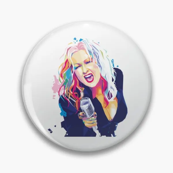 Cindy Lauper  Soft Button Pin Gift Brooch Cartoon Creative Collar Badge Metal Women Funny Decor Lover Hat Jewelry Lapel Pin