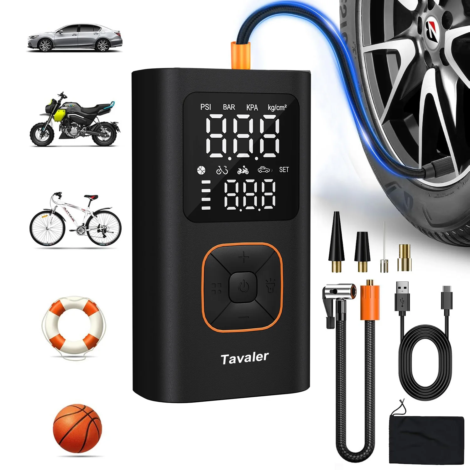 

Воздушный компрессор 12 В 150PSI портативный электрический воздушный насос автомобильный насос для накачивания шин для мотоцикла велосипедные шины воздушный насос