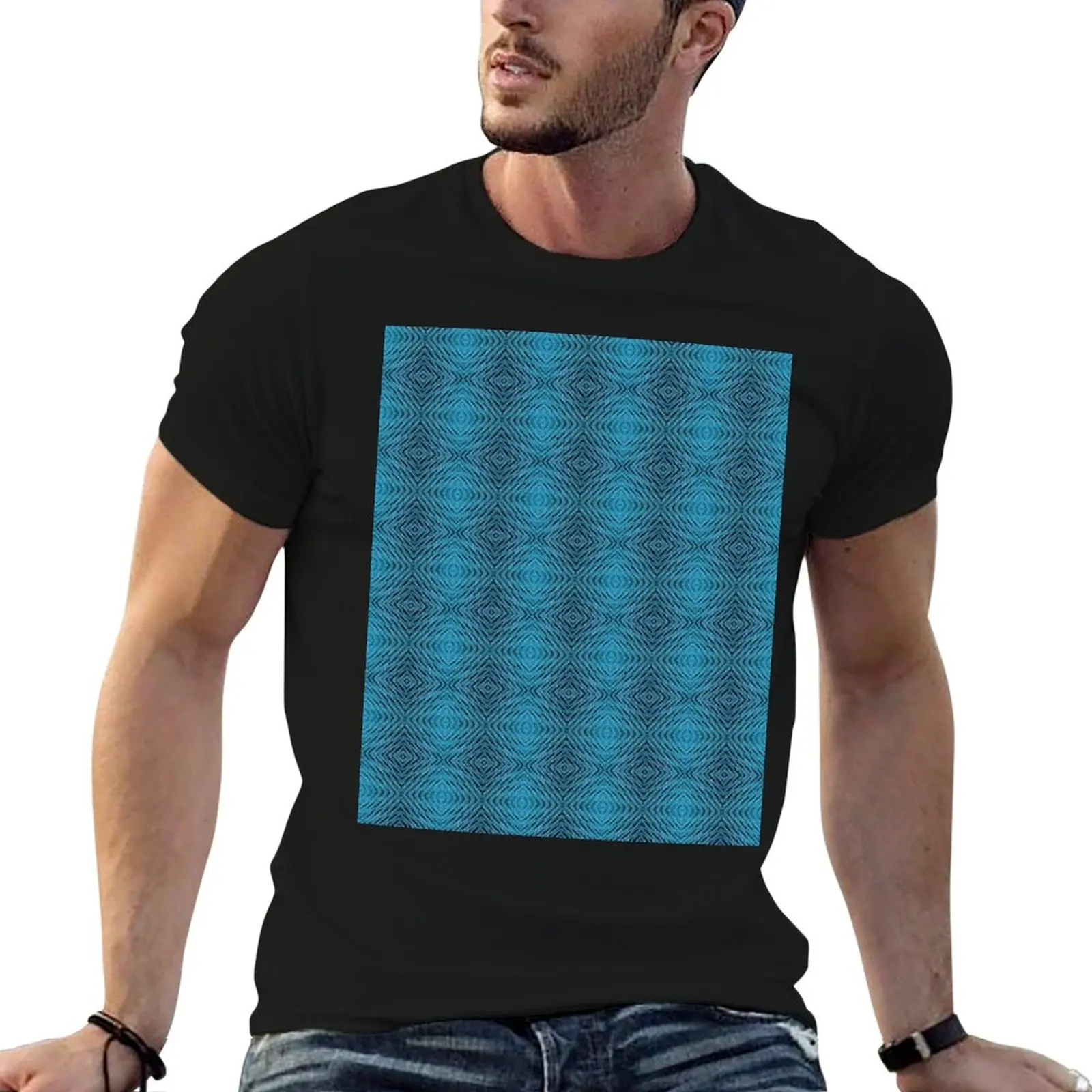 Copper Grind Pattern 05607- Turquoise T-Shirt anime shirts graphic tees customs design your own black t shirts for men