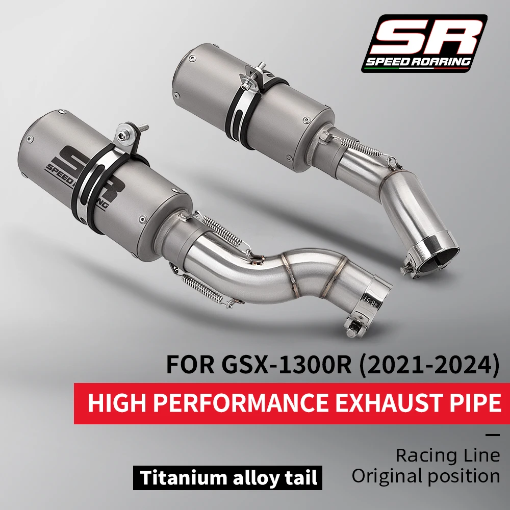 

For Hayabusa GSXR 1300 GSXR1300 GSX 1300 R GEN 3 Motorcycle Exhaust Pipe Slip on 2021-2024