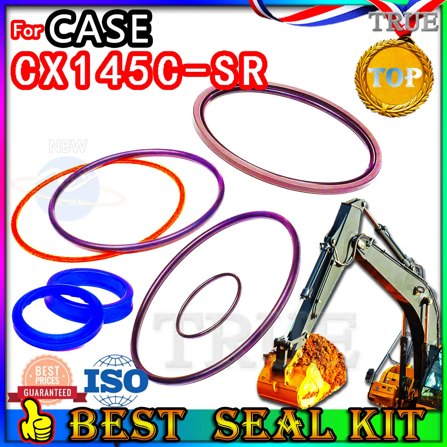 

For CASE CX145C-SR Oil Seal Repair Kit Boom Arm Bucket Excavator Hydraulic Cylinder CX145C SR proof Center Swivel Pilot Injector