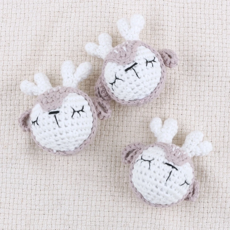 Lapin au Crochet fait à main, accessoires chaîne sucette pour bébé, jouet dentition pour nouveau-né D5QA