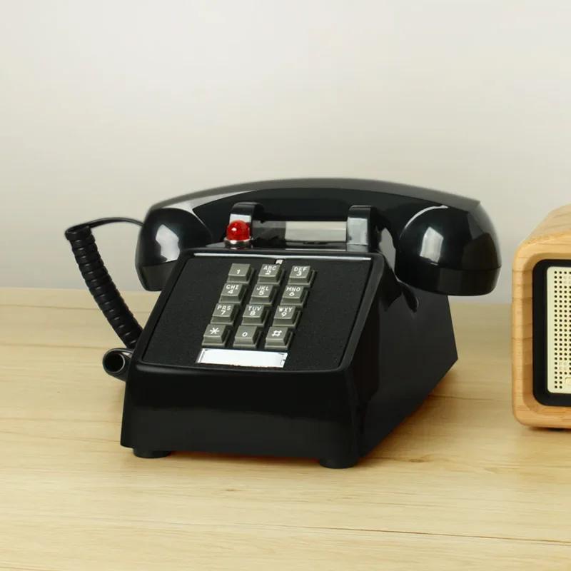 Old vintage mechanical bell creative antique office fixed-line telephone nostalgic antique American telephone