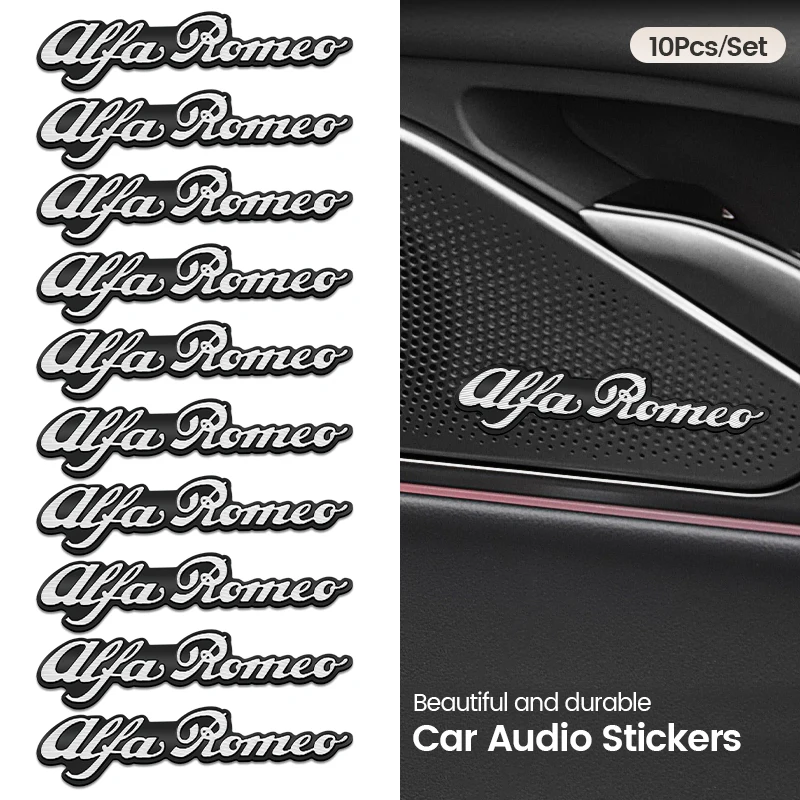 3D Car Audio Stereo Speaker Badge Sticker Decal Accessories For Alfa Romeo Giulia Stelvio Giulietta 156 159 147 Mito Tonale GT