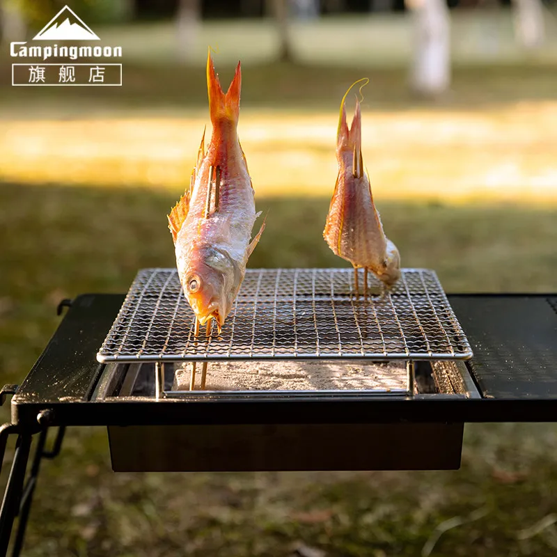 CAMPINGMOON UG-1 IGT Carbon Grill Double-Layer Insulated Wood Stove One Unit Japanese Style Camping Table Expansion Barbecue