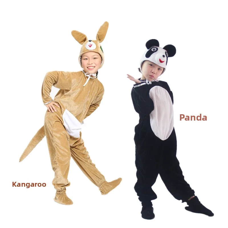 Kangaroo Panda Squirrel Elephant Cos Animal Adult Parent-Child Costume loween Play Dance Performance Outfit Stage Costume