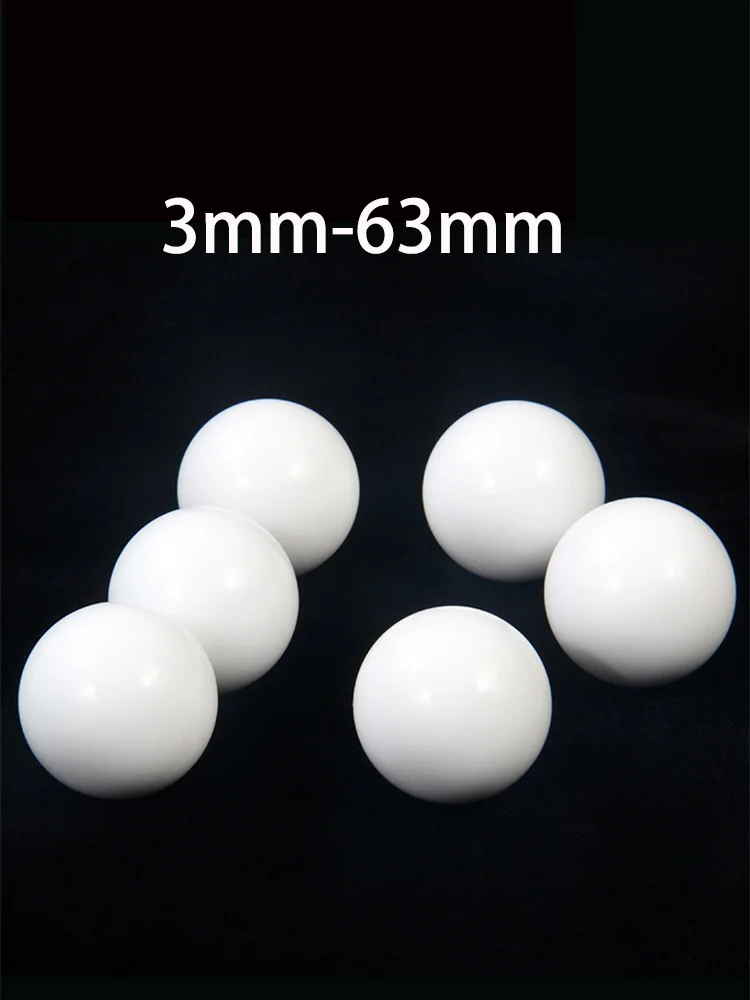 PTFE Balls White Solid Plastic F4 Ball Rolling Bead Diameter3mm-63mm Electrical Insulation Bearings Sealing Corrosion Resistance