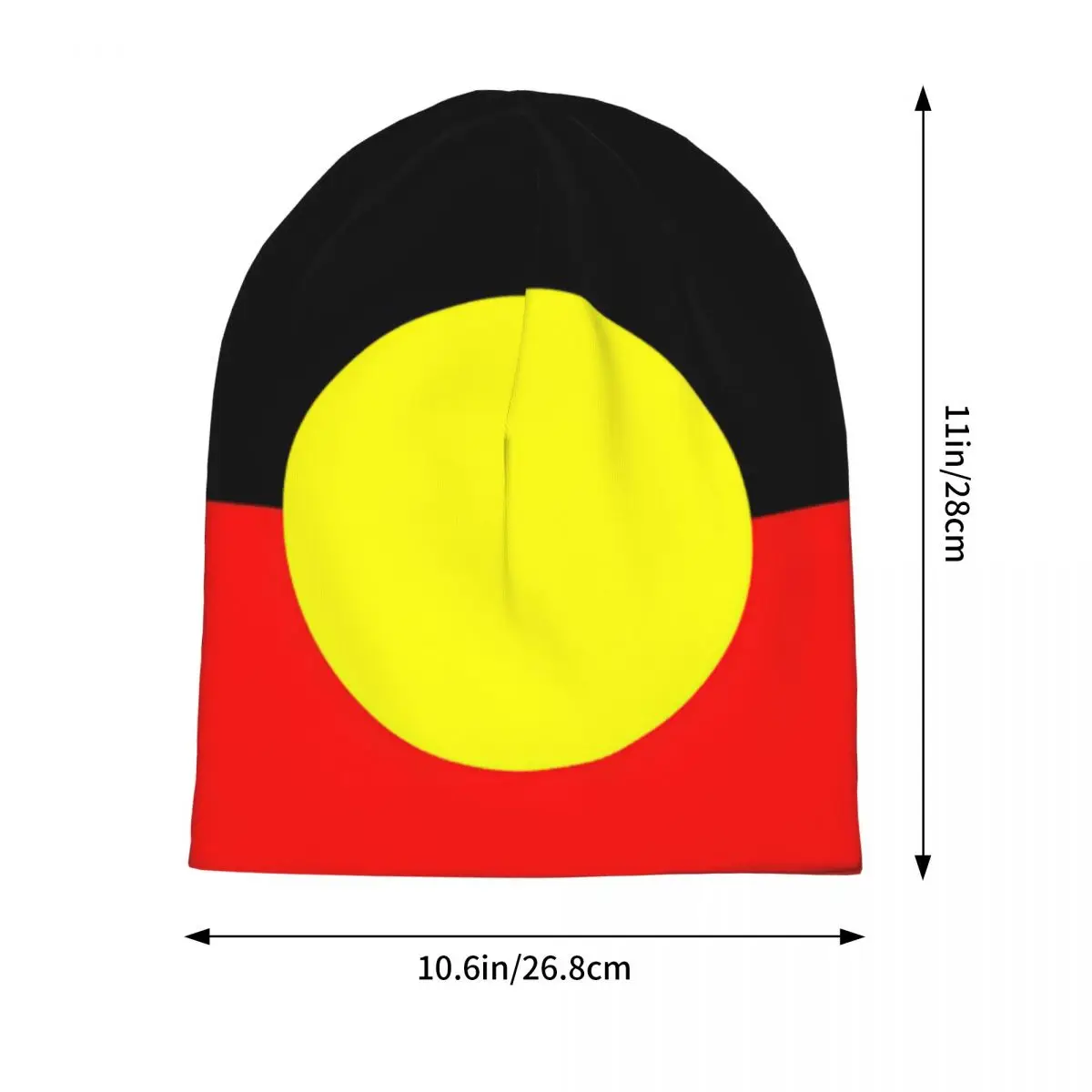 Australian Aboriginal Flag Skullies Beanies Hats Fashion Men Women Ski Cap Warm Dual-use Bonnet Hat