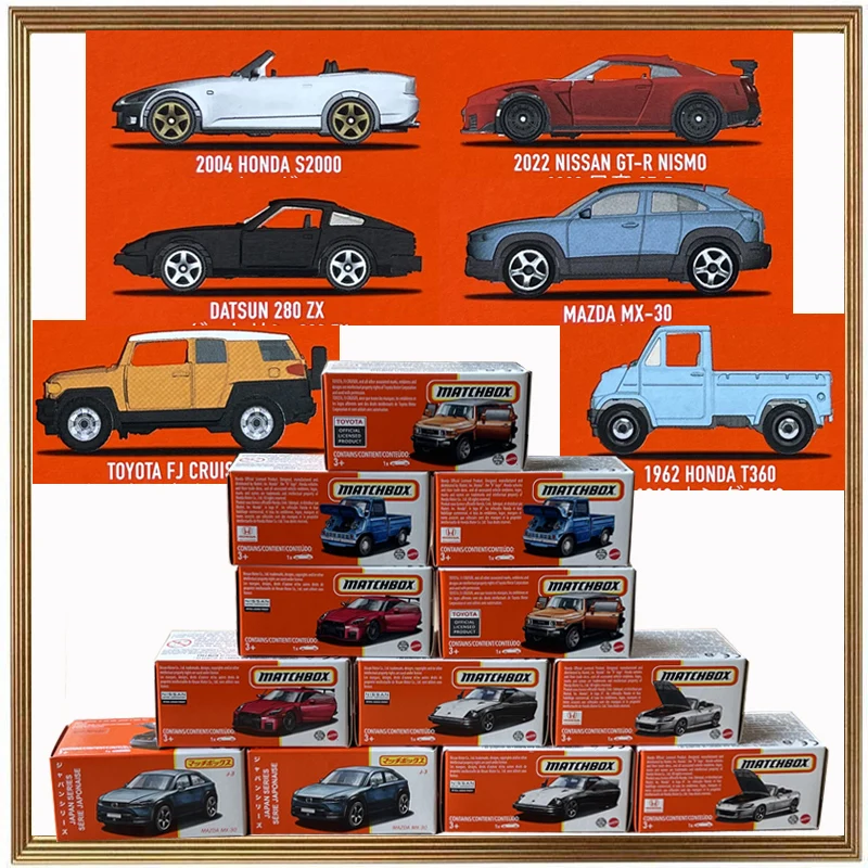 Original Matchbox Car Japan Series Diecast 1:64 Voiture 70th Anniversary Honda Datsun Mazda Nissan GTR Kid Boy Toys for Children