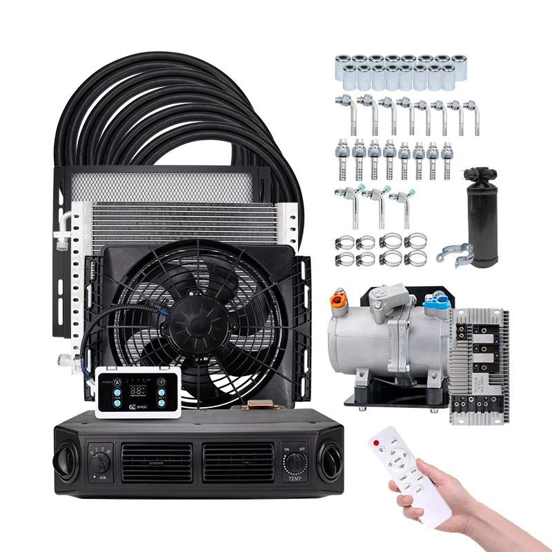 

12V/24V Auto Electric Air Conditioning Kit - Universal Compressor + Evaporator Assembly for Car, Van, Truck, Tractor