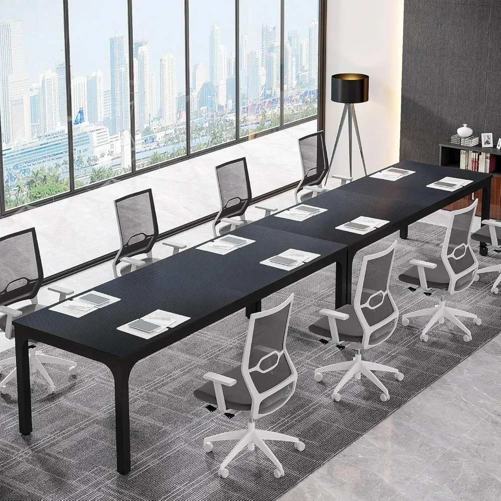 

78.74-Inch Conference Table Set of 2, 13FT Conference Room Table, Large Rectangle Meeting Seminar Table Set for 10-14 Person,