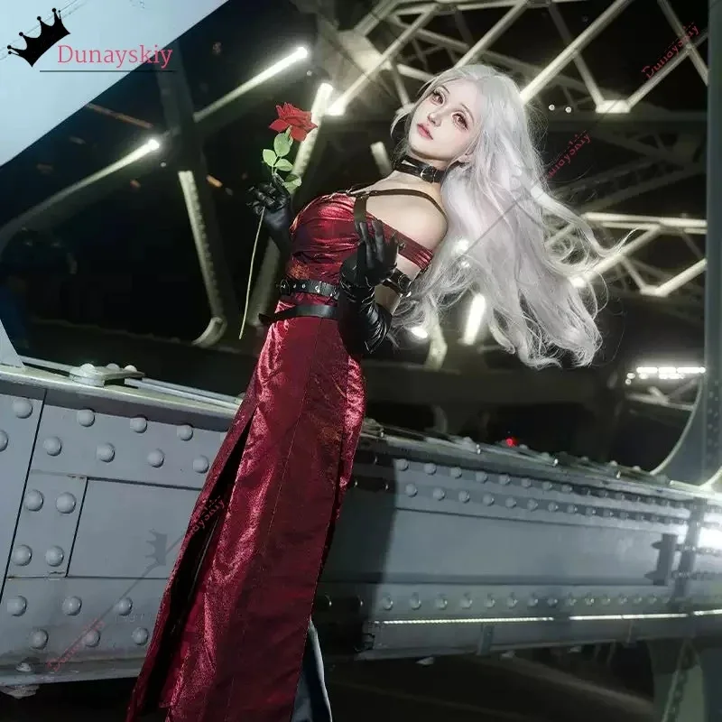 

25COSLove&Deep Space Anime Cosplay Costume Women Red Dress Uniform Red Gown Comic-Con Character Halloween Party Clothes