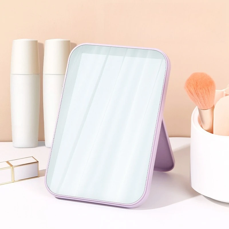 مرآة مكياج عالية الوضوح لسطح المكتب للنساء، مرآة مكياج بسيطة قابلة للطي #1