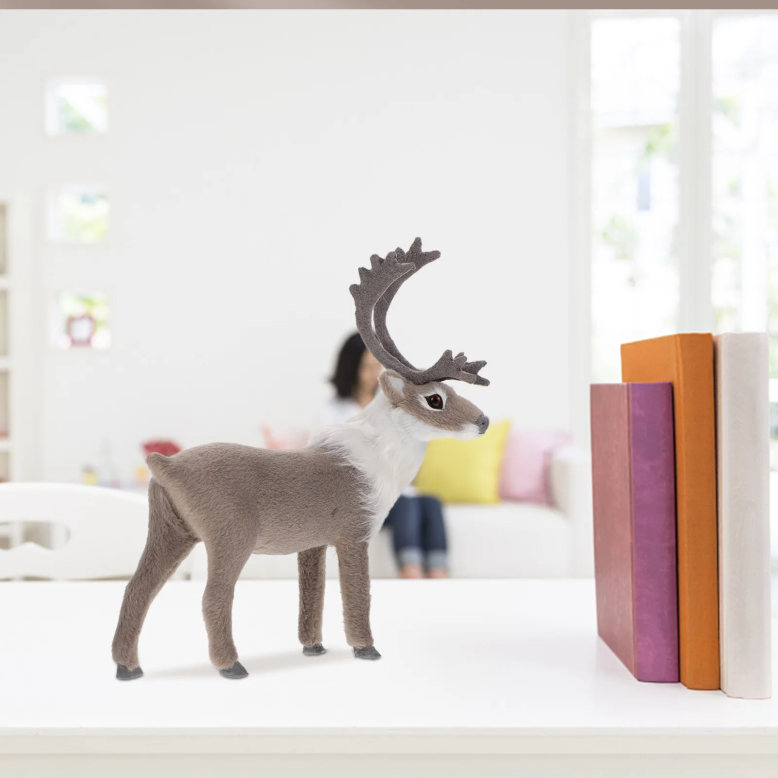 

1 шт. Реалистичная фигурка оленя, имитация животного, украшение для дома, офисного стола, рождественской вечеринки