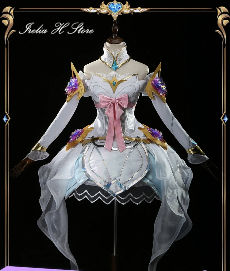 Irelia H store LOL Crystal Rose Seraphine Cosplay Costume women Crystal Rose Seraphine Dress Female Halloween Costumes