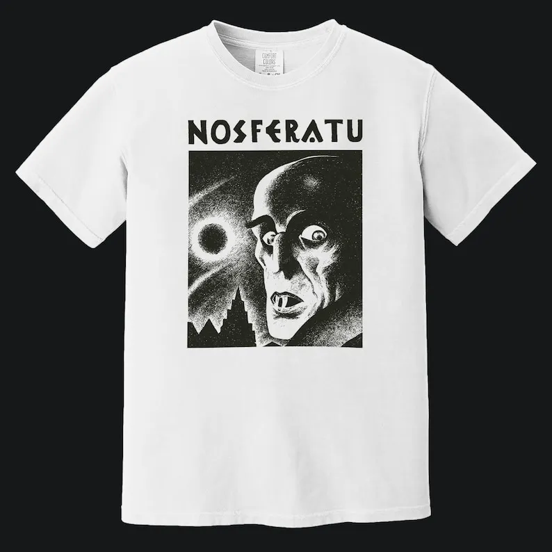 Nosferatu Shirt A Symphony of Horror 1922, Movie Tee Vintage Unisex Garment-Dyed T-shirt