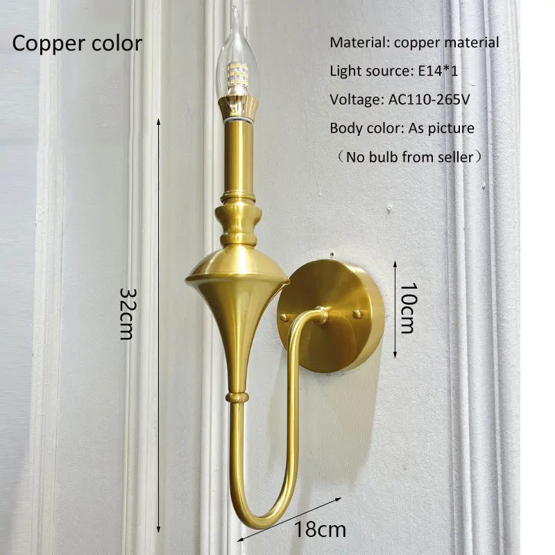 American Rural Wall Lamp Living Room Bedroom Bedside Lighting Mirror Front Lamp Simple Living Room Corridor Stairs Wall Light