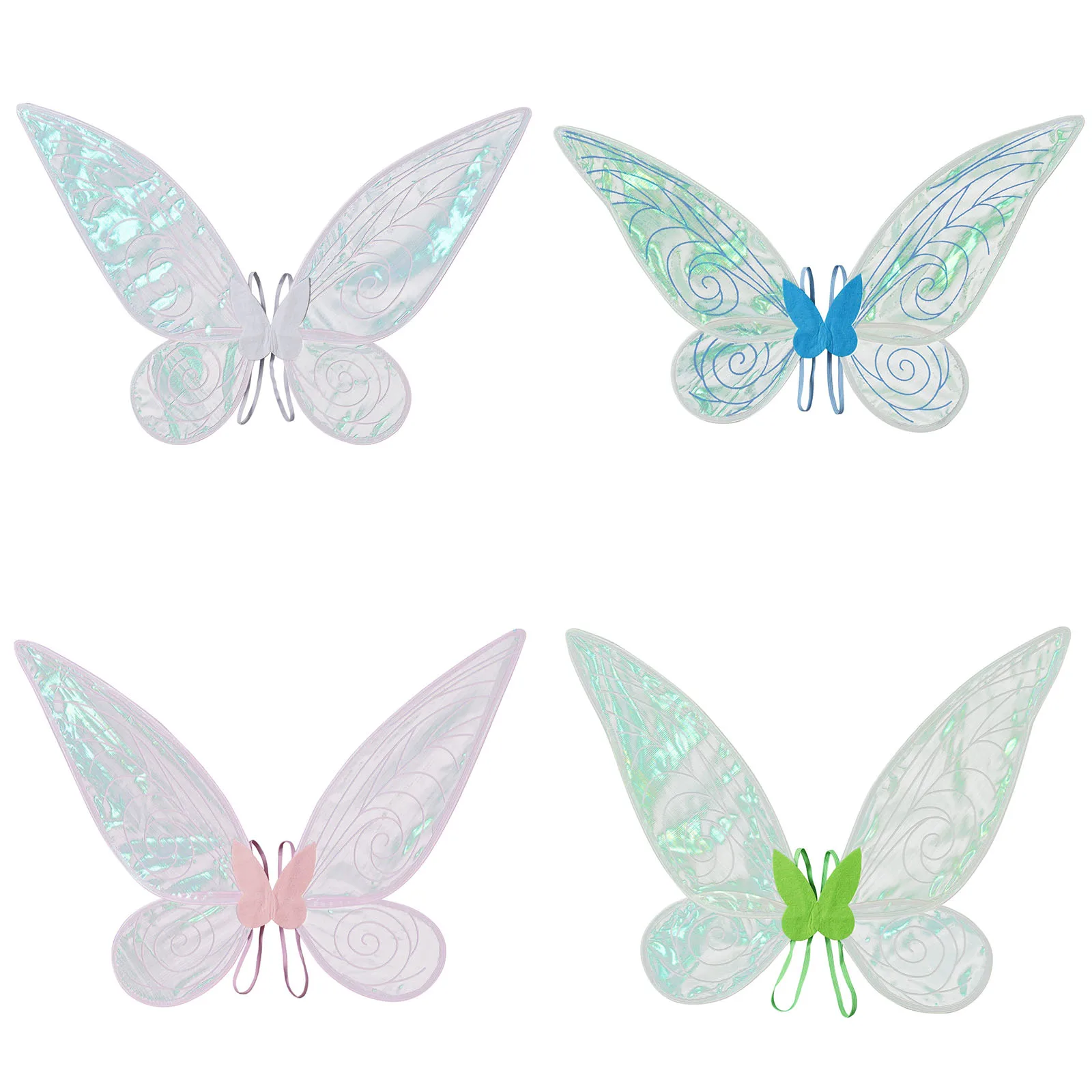 Ailes d'Ange Colorées en Organza en Forme de Papillon pour Fille, Costume de Cosplay d'Halloween, Accessoire de Photographie pour ixd'Anniversaire