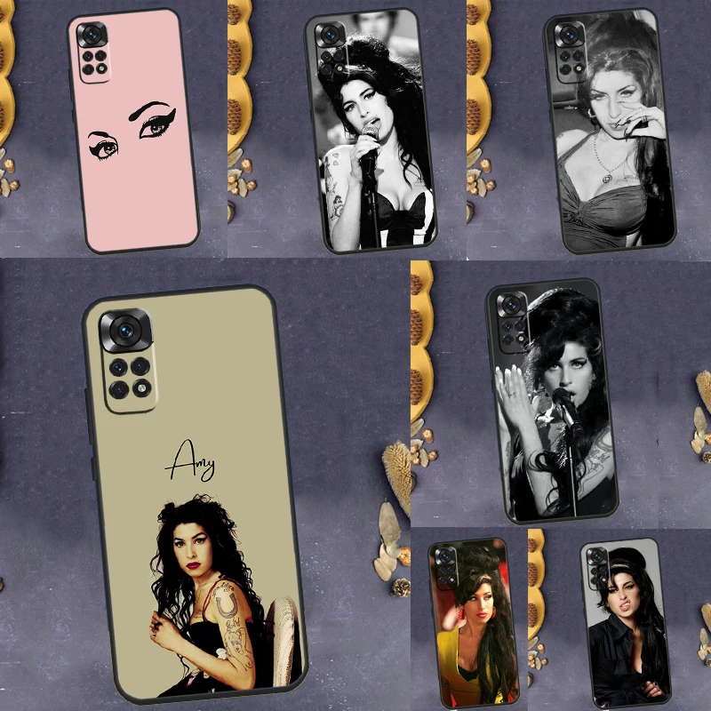 Чехол Amy Winehouse для Xiaomi Redmi 12C 10C 9A 9C 9T Redmi Note 12 Pro 8 9 10 11 Pro 11S 10S 12S, чехол