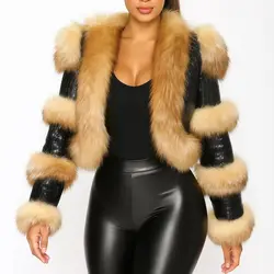 real sheep leather coat with real raccoon fur for women