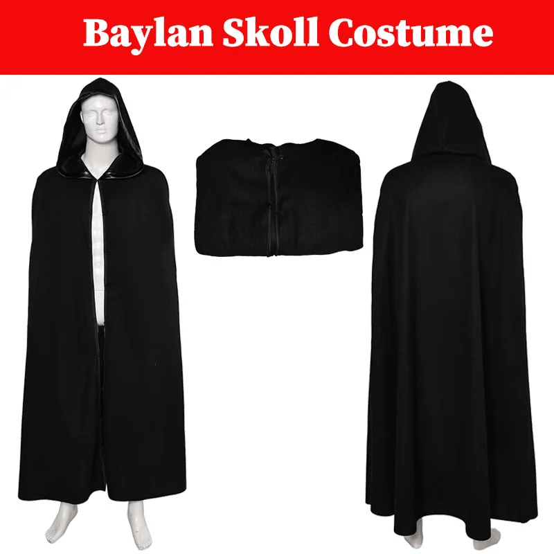 

Baylan Skoll Cloak Cosplay Movie Space Battle Costume Men Disguise Black Cloak Cape Clothing Accessories Halloween Party Suits