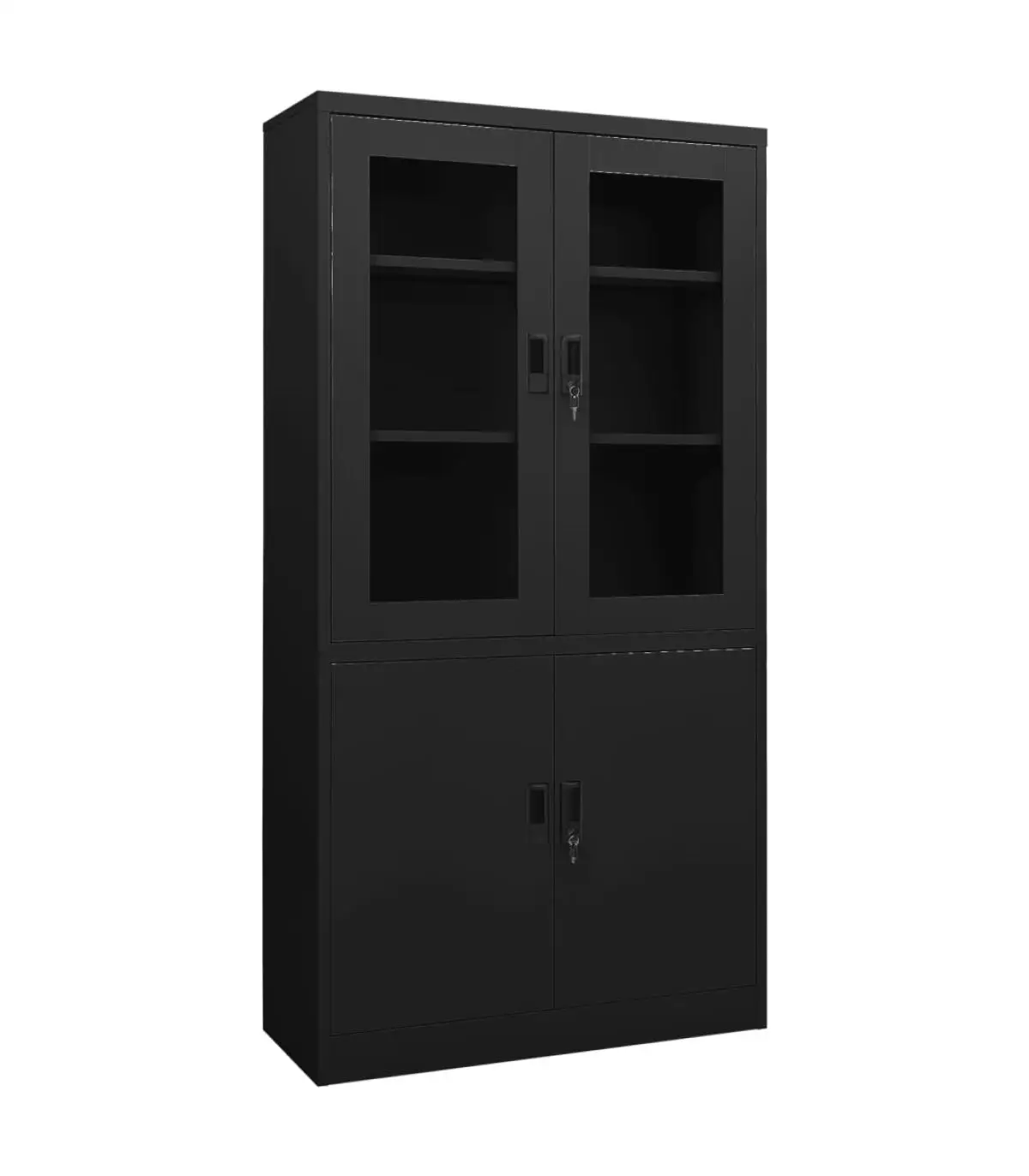 Lockers and storage cabinets black steel office cabinet 90x40x180 cm