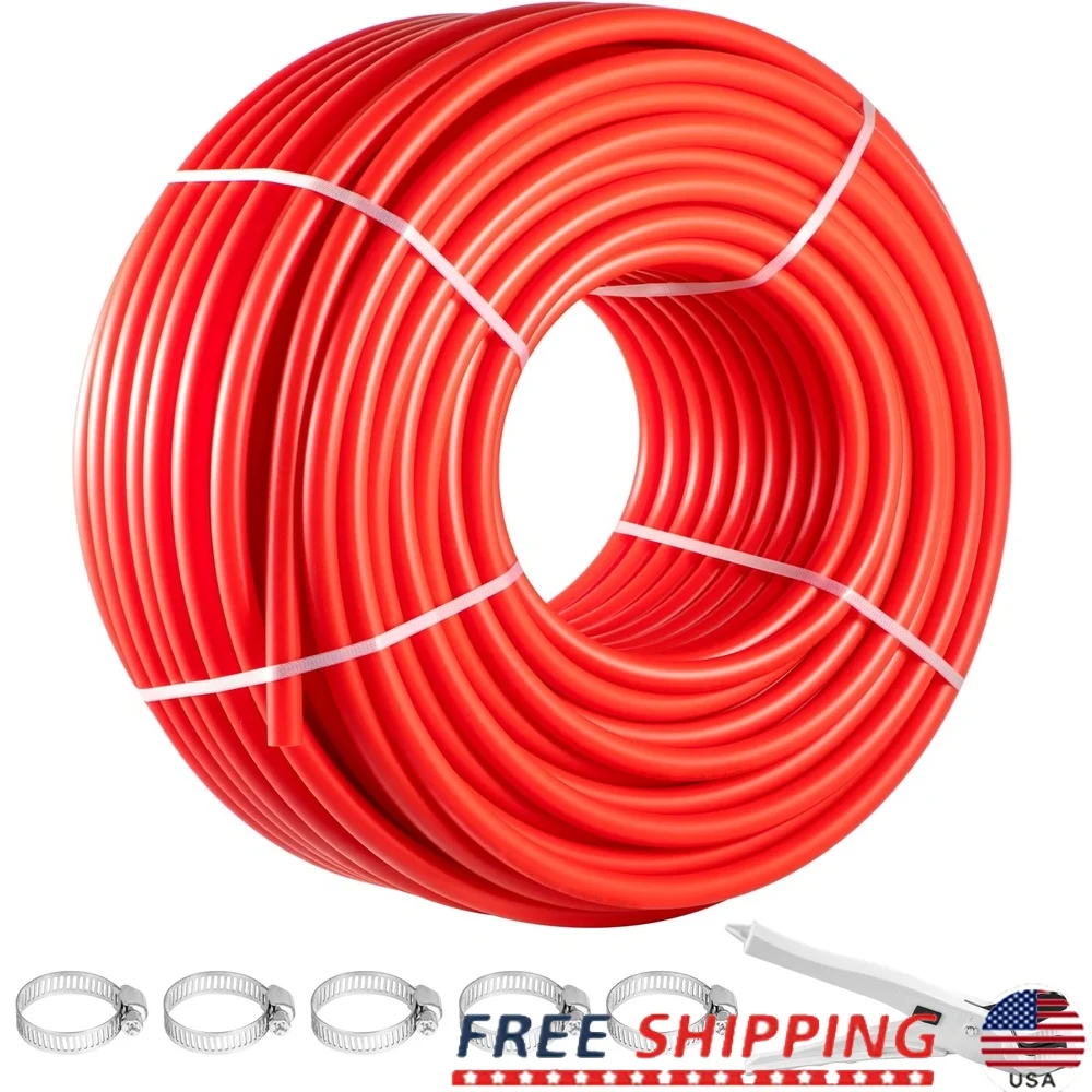 

Кислородный барьер, трубка PEX, 1 дюйм, 500 футов, труба EVOH, излучающие отопление, зажимы для плавления снега, резак в комплекте