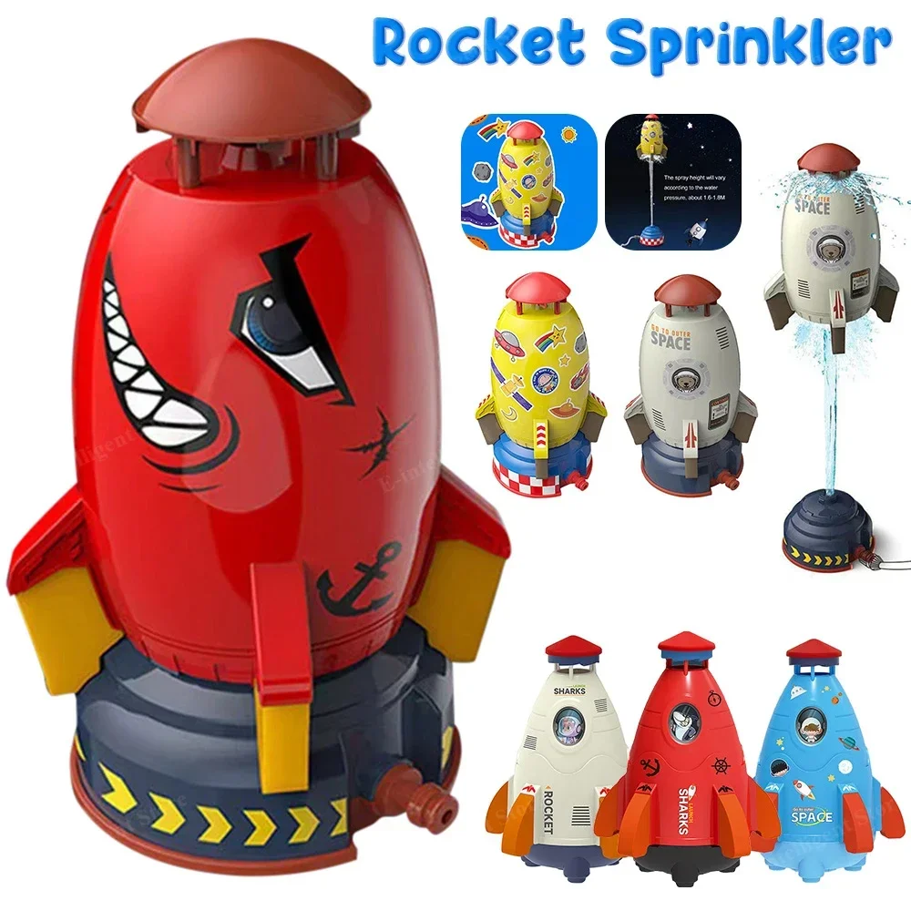 

Water Rocket Sprinkler for Kids Toy, 360° Rotating Rocket Water Launch Sprinkler Toy Water Rockets, Summer Rocket Sprinkler