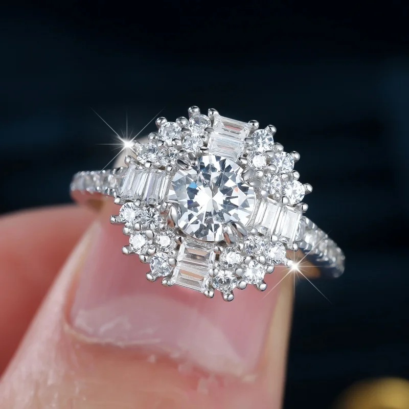 

Изысканное ювелирное украшение Green Sky: прямоугольный кулон из белого циркония для помолвки и предложения руки и сердца, класса люкс