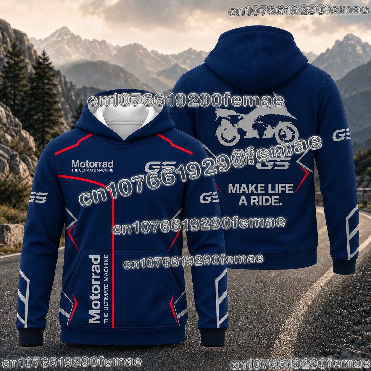 Outdoor Adventure And Travel - Moletom de manga comprida para motociclistas,