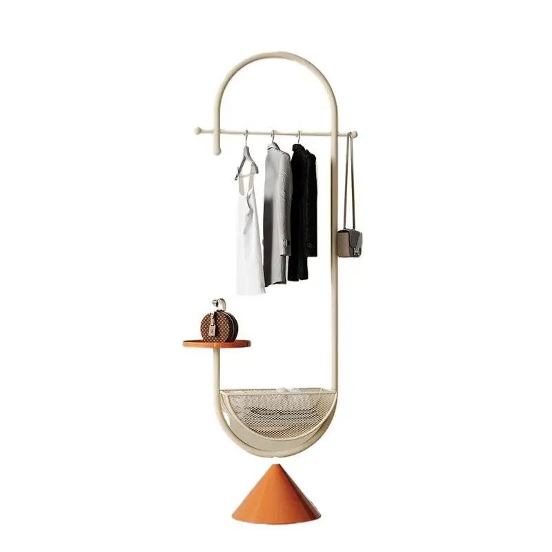

Wrought iron with dirty bedside hanger entering the entrance floor hanger hanging bag living room cream