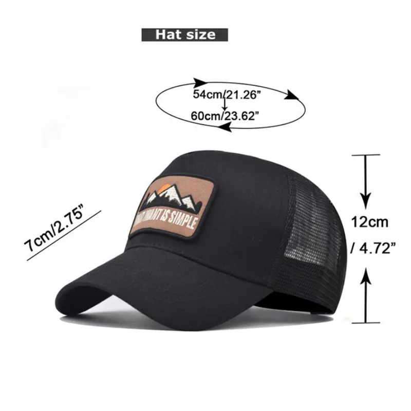 Camouflage Baseball Cap for Men Women Summer Outdoor Mesh Breathable Sports Snapback Streetwear Hip Hop Dad Trucker Visor SunHat