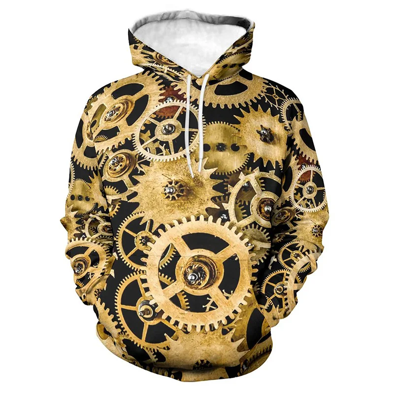 

Funny Mechanical Gear Graphic 3D Hoodies Men Women Oversized Hoodie Pullovers Hooded Sweatshirts Tracksuits Coats Kids Clothing