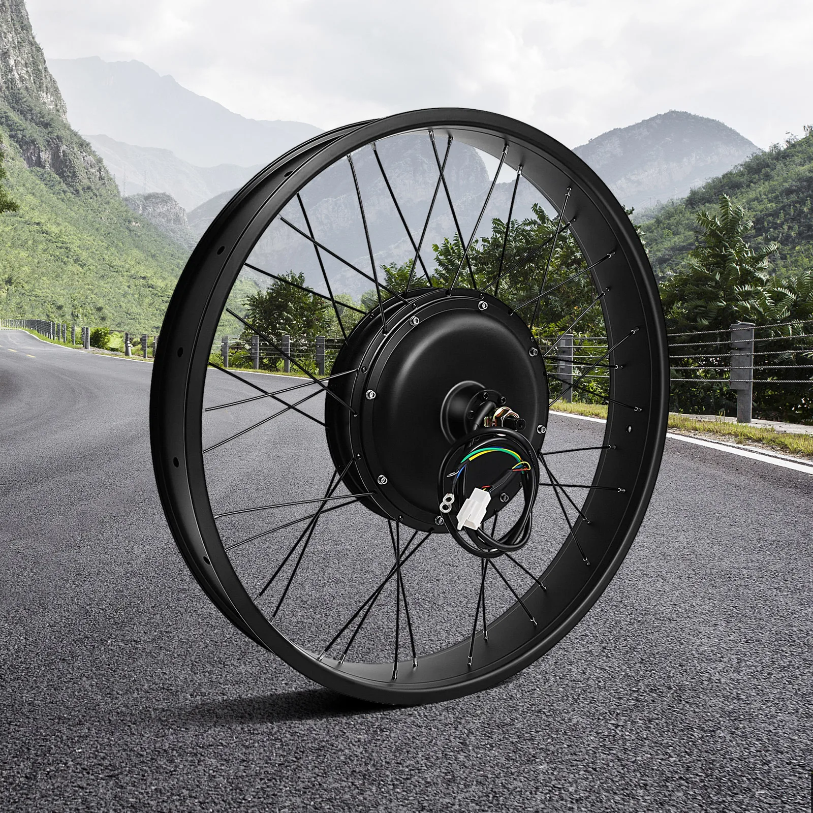 طقم تحويل دراجة كهربائية 26 بو - مراجعة Fat Tire Electric Bike Conversion Kit 1500W وسعره