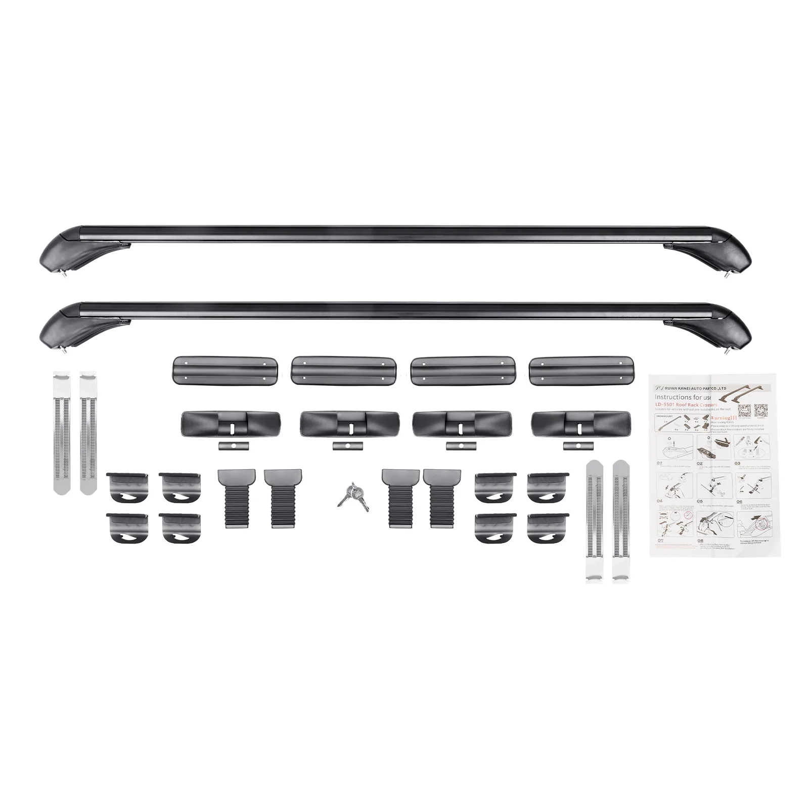 Passend für Honda Civic 2006–20 Auto-Dachträger-Dreuzstange, 43,3 Zoll Ladegepäck, Carrie-Aluminium, universell einsetzbar für 4- oder 5-türige Autos – Detail 1